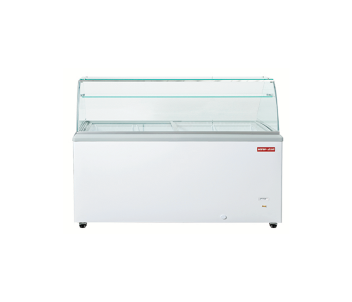 New Air NIF-71-DC 71" Ice Cream Dipping Cabinet with Glass Canopy and 549L Capacity - 115V, 2.9A - CA