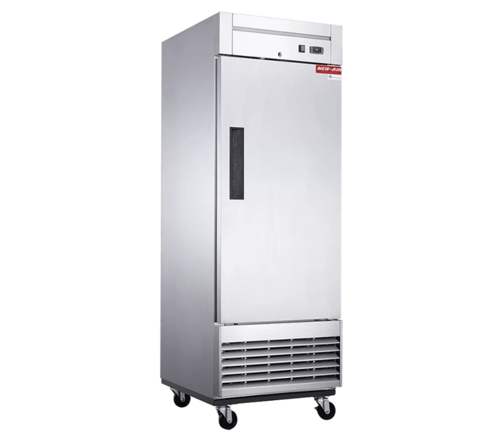New Air NSF-050-H 27.5" Single Solid Door Stainless Steel Reach-in Freezer with 504L Capacity - 115V, 750W - CA