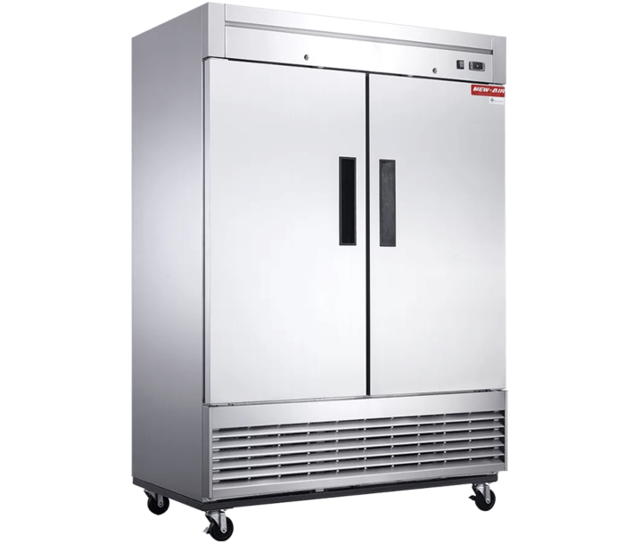 New Air NSF-115-H 54.5" 2-Solid Door Stainless Steel Reach-In Freezer with 1154L Capacity - 115V, 1250W - CA