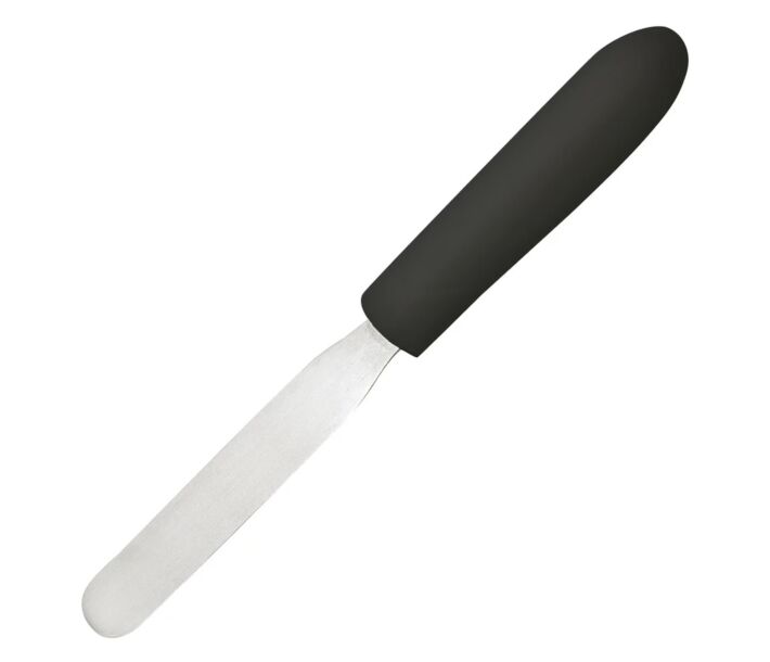 Winco TKPS-4 Baking Spatula with Black Polypropylene Handle 4" - CA