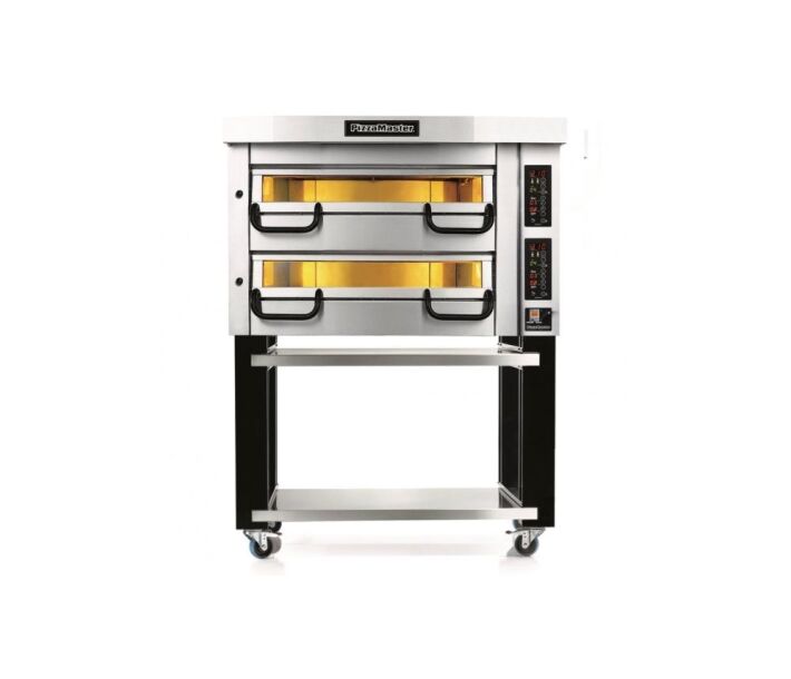 Pizza Master PM822 Electric Double Deck Oven 49"W x 32"H, 2 Pizza stones 9.0kW Per Deck, 208-240V / 1-3Ph - CA