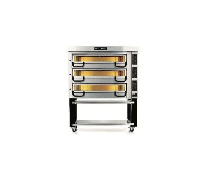 Pizza Master PM933 Electric Double Deck Oven 71"W x 46"H, 3 Pizza stones 16.8kW Per Deck, 208-240V / 1-3Ph - CA