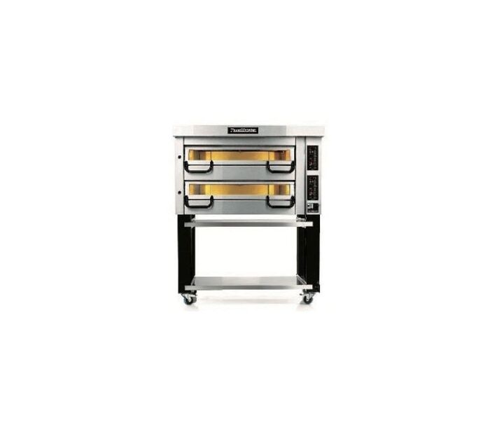 Pizza Master PM722 Electric Double Deck Oven 44"W x 32"H, 2 Pizza stones 6.7kW Per Deck, 208-240V / 1-3Ph - CA