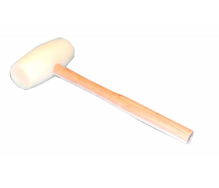Omcan Meat Mallet Plastic Head Wooden Handle - USA