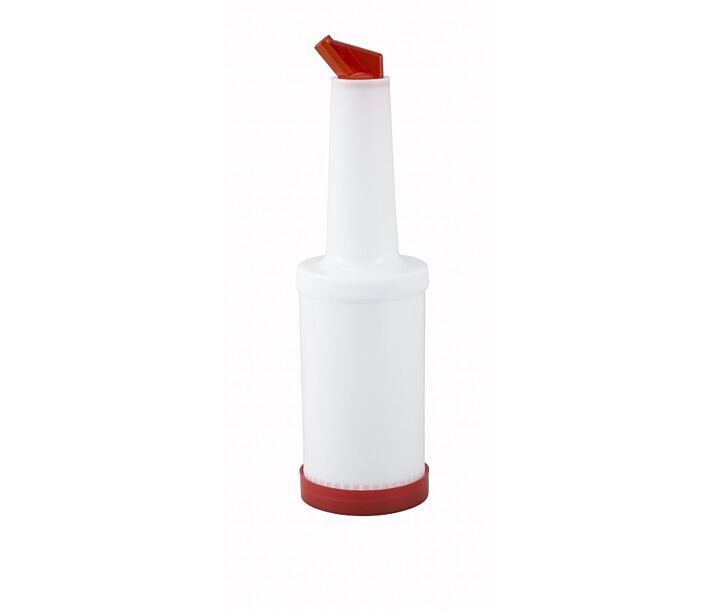 Winco PPB-2R 2 qt Pour with Red Spout & Lid - CA