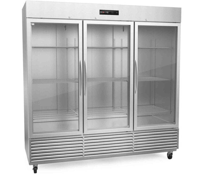 Fagor QVR-3G-N 81“ Triple Section Reach-In Refrigerator with Glass Door 72 Cu. Ft. – 115V/1 - CA