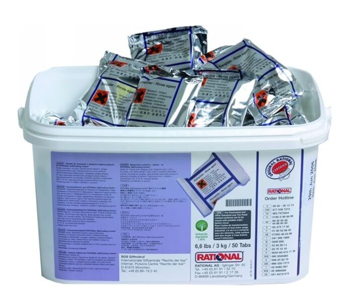Rational 56.00.211 Rinse Aid Tab for Combi Ovens w/o CareControl (Pack of 50) - USA