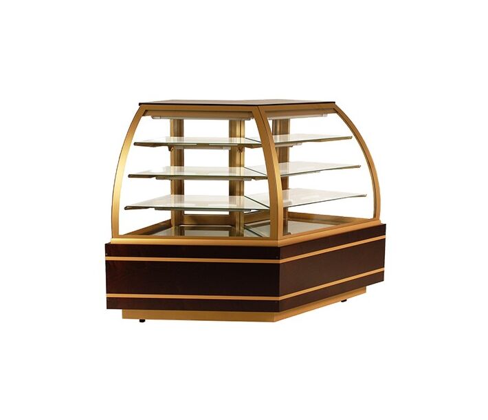 Frost Tech CMC90-OWRP 56" Refrigerated Curved Glass Display Case - Bakery - CA