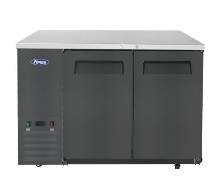 Atosa SBB48GRAUS2 48" Back Bar Cooler Shallow Depth Black Exterior - CA