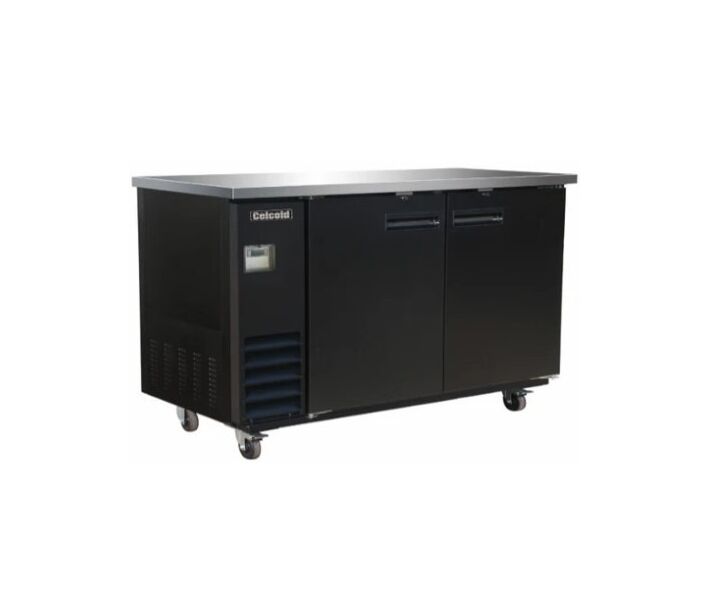 Celcold-CBB60B-61" Black Back Bar - 14.16 Cu.Ft. - USA
