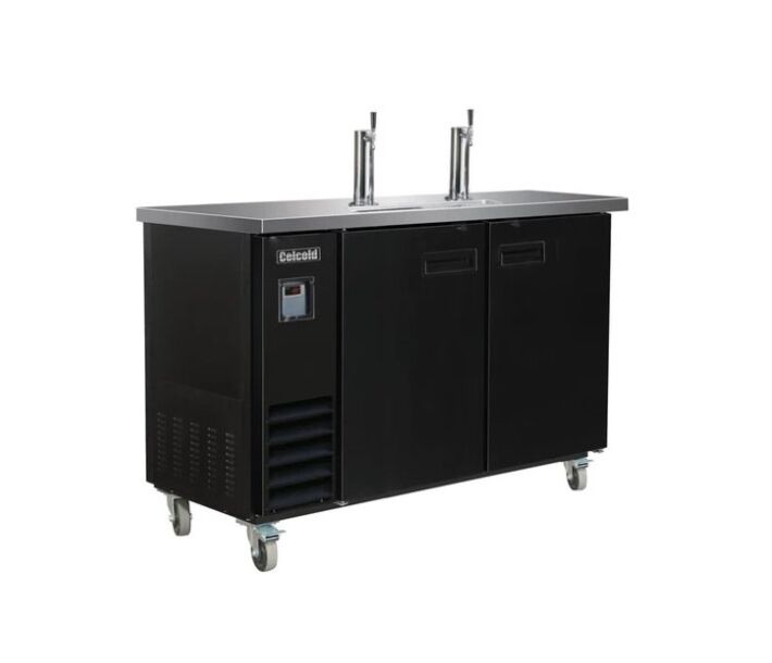 Celcold CBD48-2 49" Direct Draw Beer Dispenser Refrigerator with 10.45 Cu.Ft Capacity - 115V - CA