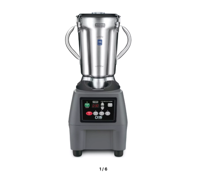 Waring CB15T One-Gallon Electronic Blender with Timer and Stainless Steel Container, 3.75 HP, 120V/1800W, cTUVus/NSF - CA