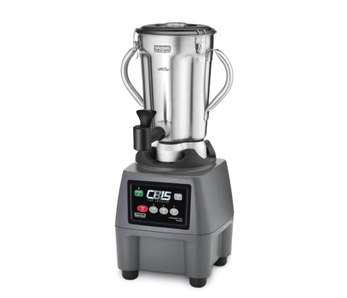 Waring CB15SF One-Gallon Electronic Blender with Stainless Steel Container Spigot, 3.75 HP,120V/1800W, cTUVus/NSF - CA