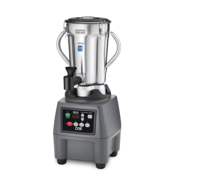 Waring CB15TSF One-Gallon Electronic Blender with Timer and Stainless Steel Container Spigot, 3.75 HP, 120V/1800W, cTUVus/NSF - CA