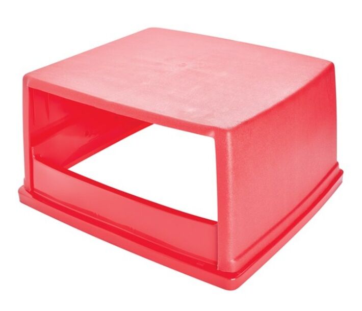 Rubbermaid RCP-256V-00-RED Glutton Hooded Top Without Doors Red - USA
