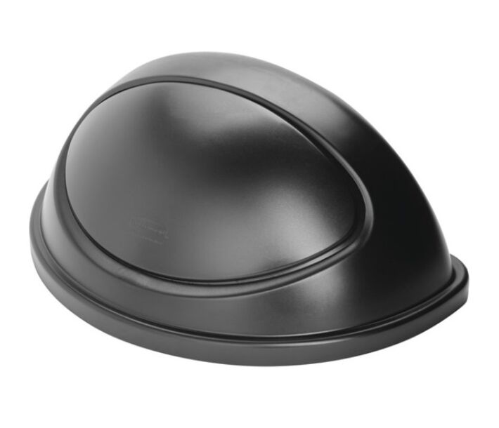Rubbermaid RCP-3620-00-BLA Half Round Swing Lid Black, 21 Gal - USA