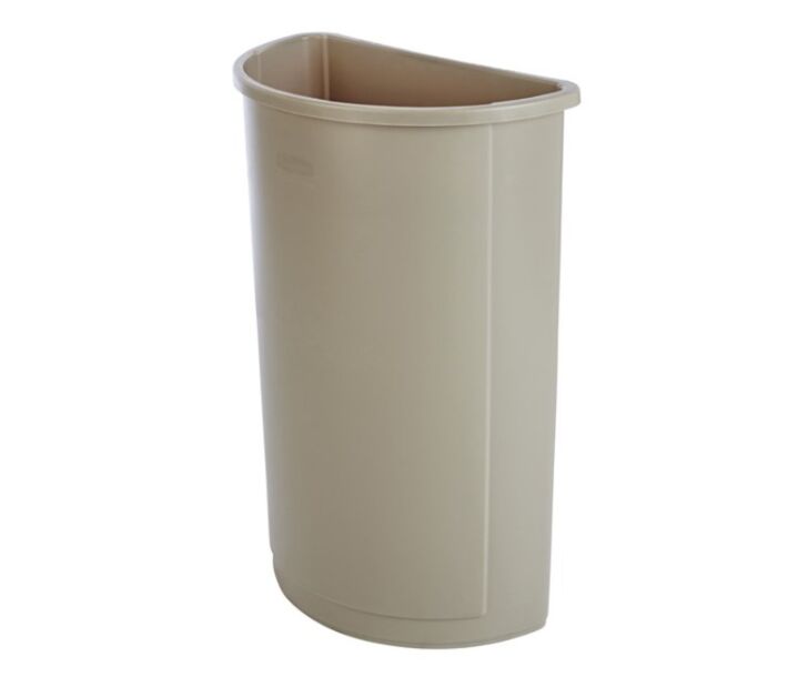 Rubbermaid RCP-352000-BEIG Half Rounded Beige Wastebasket, 21 Gal - USA