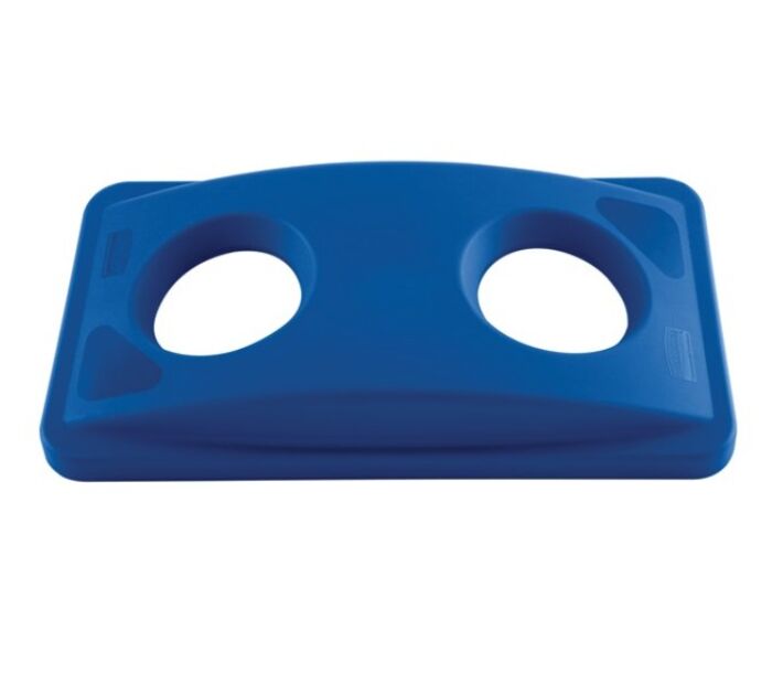 Rubbermaid RCP-2692-88-BLUE Slim Jim Top Bottles/Cans Lid Blue - USA