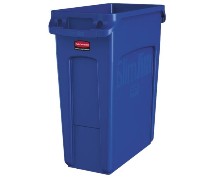 Rubbermaid RCP-1971257  Slim Jim Waste Container Blue, 16 Gal - USA