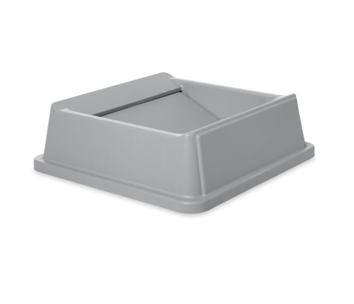 Rubbermaid RCP-2664-00-GRAY Untouchable Square Swing Top Lid Gray, 35 Gal - USA