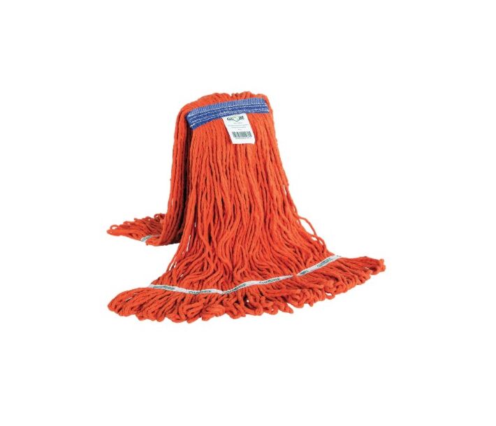 Global Commercial Products GLO-3090O Wet Mop Head Orange, 16 Oz - USA