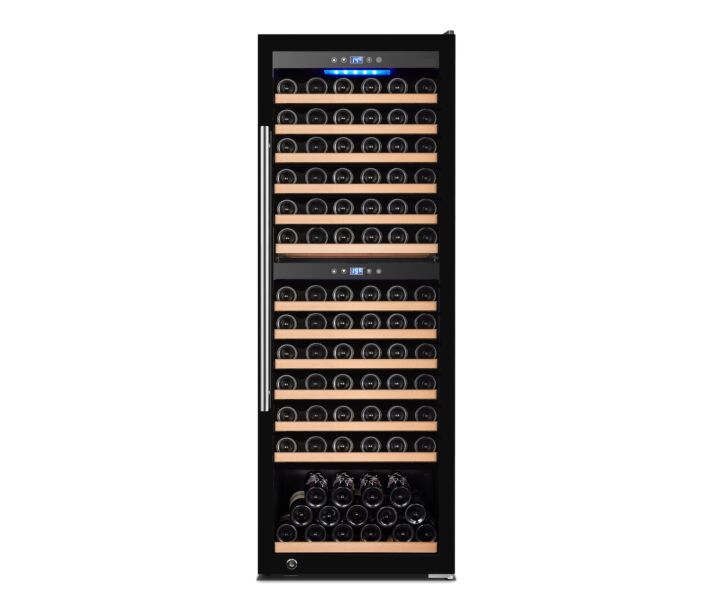 Vinovero 25" Dual Zone Wine Cooler with 126 Bottle Capacity and Black Full Glass Door - USA