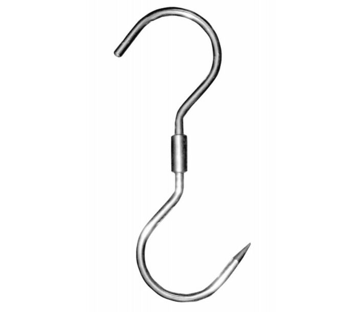 Omcan Stainless Steel "S" Swivel Hook - 9 1/2" x 7/16" - CA