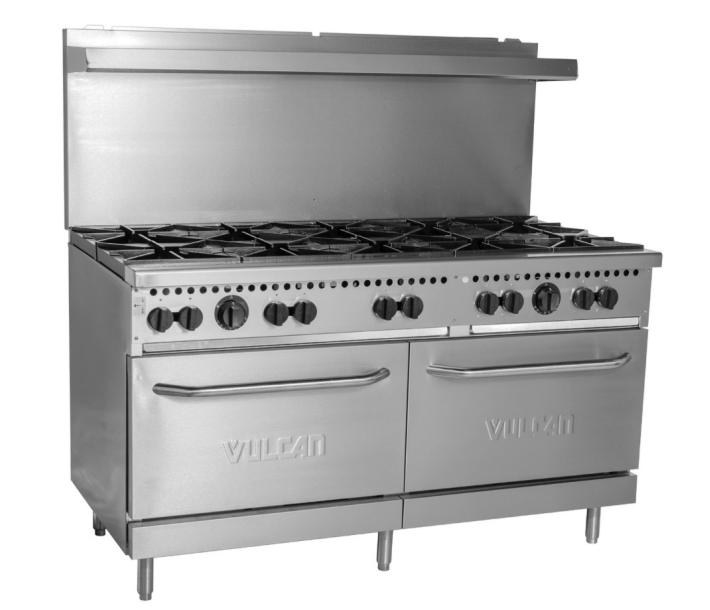 Vulcan SX60F-10B 60" 10 Burner Gas Range with 2 Standard Oven Liquid Propane - 358,000 BTU - USA