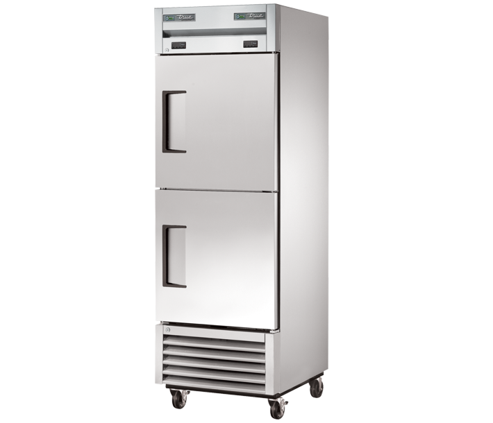 True T-23DT-HC 30" Half Solid Dual Temperature 2-Door Reach-In Refrigerator / Freezer - CA