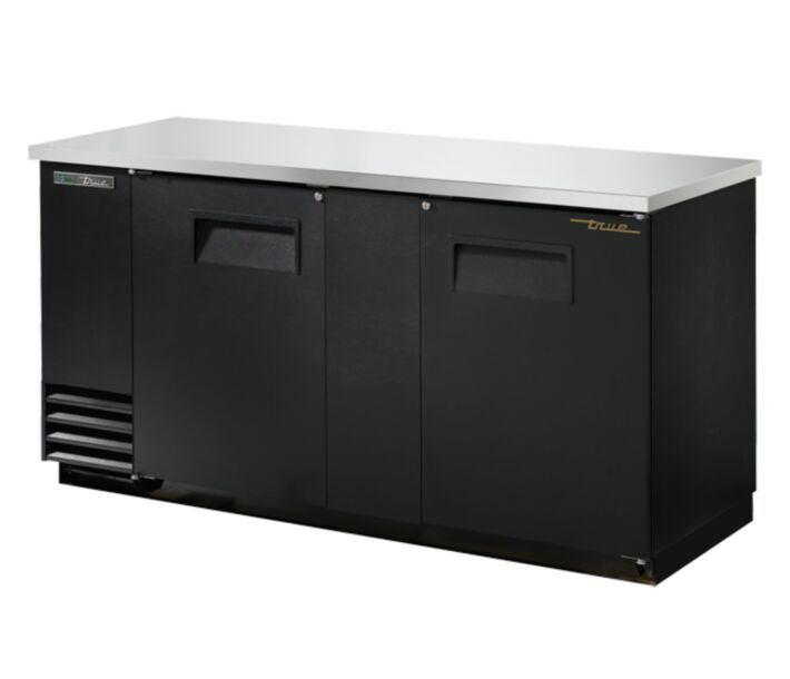 True TBB-3-HC 69" 2-Solid Swing Door Back Bar Cooler Refrigerator -115V - USA