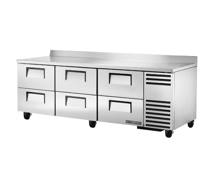 True TWT-93D-6-HC 93" 6-Drawers Deep Worktop Refrigerator - 115V - CA