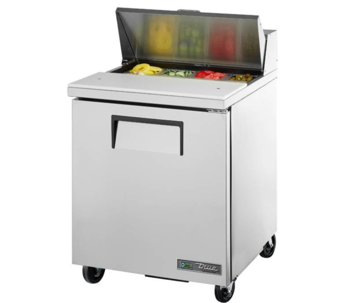 True TSSU-27-08-HC 27" Solid Door Refrigerated Sandwich/Salad Prep Table - 115V - CA