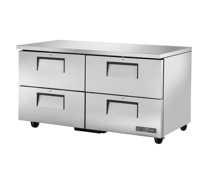 True TUC-60D-4-HC 60" Undercounter Refrigerator with Four Drawers and 15.74 cu.ft. Capacity - 115V - CA