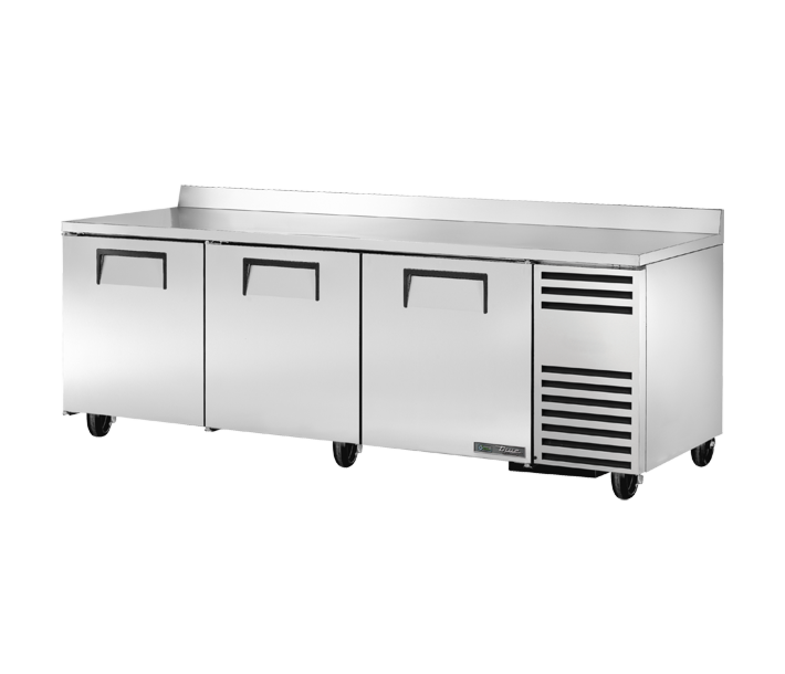 True TWT-93-HC 93" 3 Solid Door Deep Worktop Refrigerator - 115V - CA