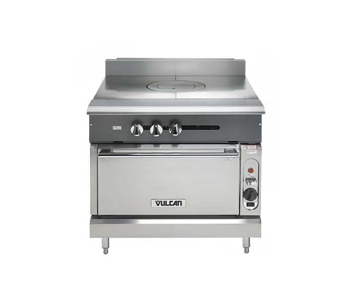 Vulcan V1FT36B V Series 36" French-Top Gas Range with Cabinet Base and 45,000 BTU - Natural Gas/Liquid Propane - USA