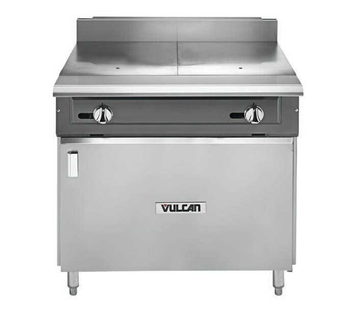 Vulcan V236HB V Series 36" 2 Hot Tops Gas Range with Cabinet Base and 60,000 BTU - Natural Gas/Liquid Propane - CA