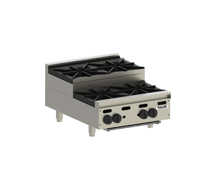 Vulcan VHP424U Achiever Series 24" 4 Burner Step Up Countertop Range - Natural Gas/Liquid Propane - USA