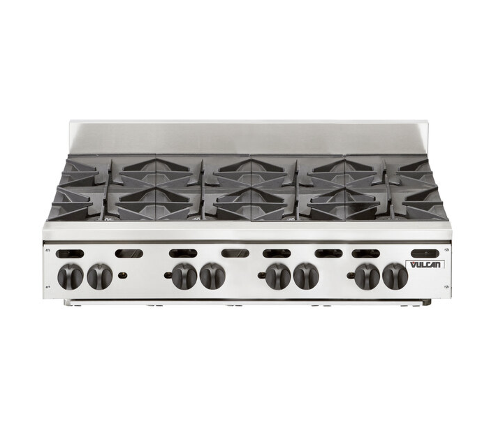 Vulcan VHP848 Achiever Series 48" 8 Burner Countertop Range - Natural Gas/Liquid Propane - USA