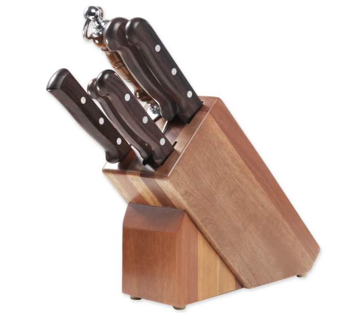 Victorinox 5.1190.7-X1 7 Piece Knife Block Set with Wooden Handles - USA