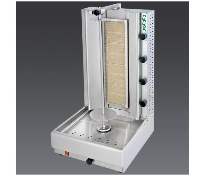 Eurodib DG8AN Visvardis Gyro Machine – Natural Gas, 140 lbs/ 64 kg Capacity Vertical Shawarma Broiler - USA