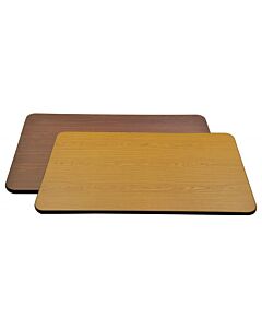 Omcan 24" x 30" x 1" Laminated Rectangular Table Top Reversible Oak/Walnut - USA