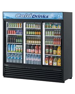 Turbo Air TGM-69RB-N 78" Three Section Glass Door Merchandiser - CA