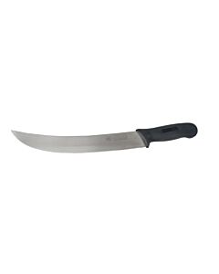 Omcan 12″ Curved Steak Knife - Black Handle