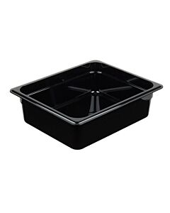 Cambro 24CW110 Camwear 6.3 QT. Black Food Pan 1/2 Size - 10" x 12" x 4" - CA