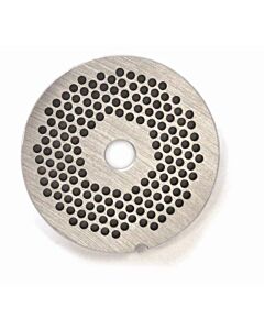 Omcan European Style #12 stainless steel plate, hubless, 3.2mm (1/8") - one notch/ round