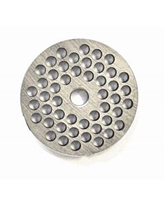 Omcan European Style #12 stainless steel plate, hubless, 6mm (1/4") - one notch/ round