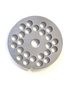 Omcan European Style #12 stainless steel plate, hubless, 8mm (5/16") - one notch/ round