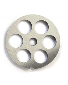 Omcan European Style #12 stainless steel plate, hubless, 18mm (3/4") - one notch/ round
