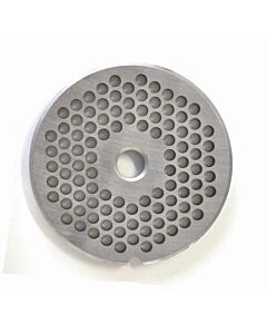 Omcan European Style #22 stainless steel plate, hubless, 4.8mm (3/16") - one notch/ round