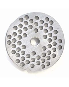 Omcan European Style #22 stainless steel plate, hubless, 6mm (1/4") - one notch/ round